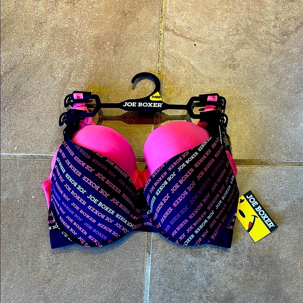 NWT Joe Boxer two Pack Gentle Lift Plunge Bras! 34DD